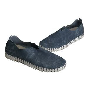 Isle Jacobson Women’s Blue EUR 40 US 10 Hornbak Tulip Perforated Loafers